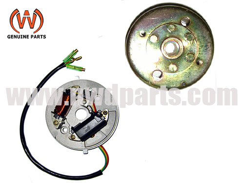 Stator and flywheel for MBK